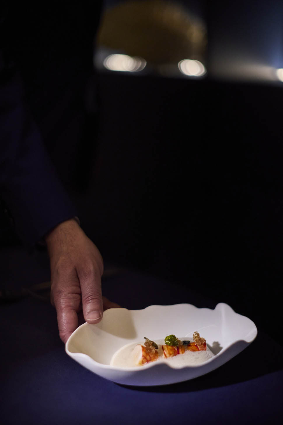 ONE NIGHT IN BANGKOK Scarlet Prawn Kampot Pepper Kelp Seaweed